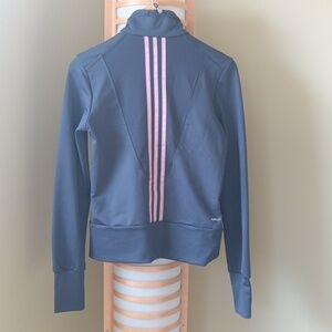 Ptp17" Adidas Grey Full-Zip Athletic Bomber Jacket